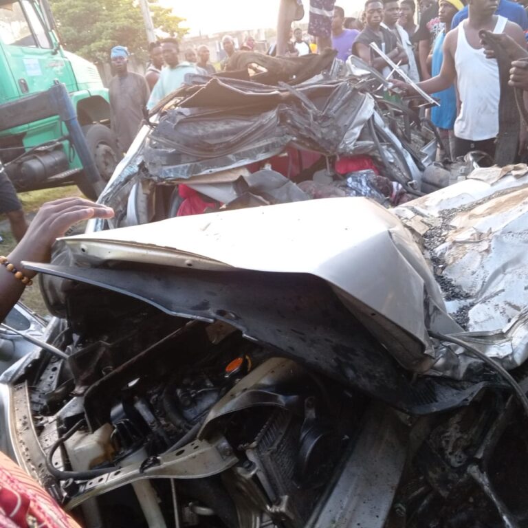 3 Dies as Dangote Truck and GLK Benz Crash in Edo, Nigeria