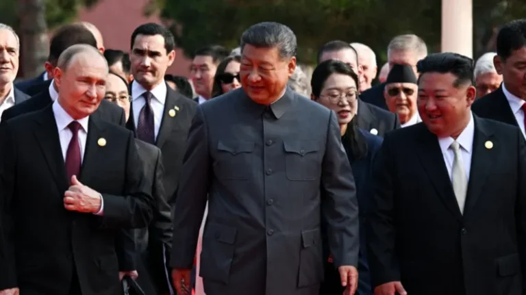 Xi, Putin and Kim attend China military parade in rare public unity