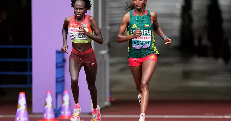 Kenya’s Peres Jepchirchir edges Ethiopia’s Tigst Assefa to claim women’s marathon gold at World Athletics Championships in Tokyo