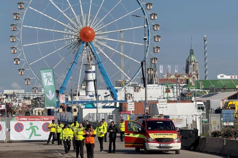 Oktoberfest temporarily closed after bomb threat linked to building fire in Munich