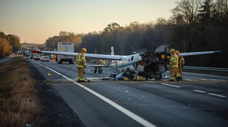 Small plane crashes on Massachusetts highway median, killing 2 aboard and injuring motorist