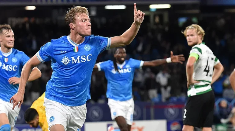 Serie A: Højlund’s late goal sends Napoli top after comeback win over Genoa