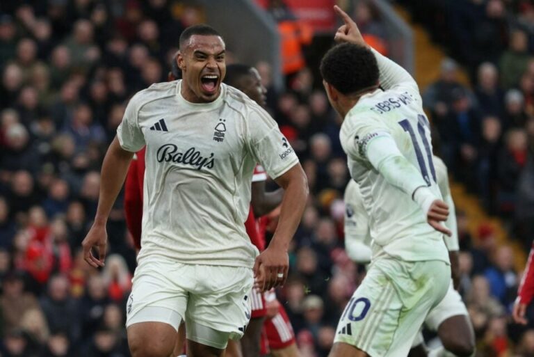 EPL: Nottingham Forest Beat Liverpool 3-0