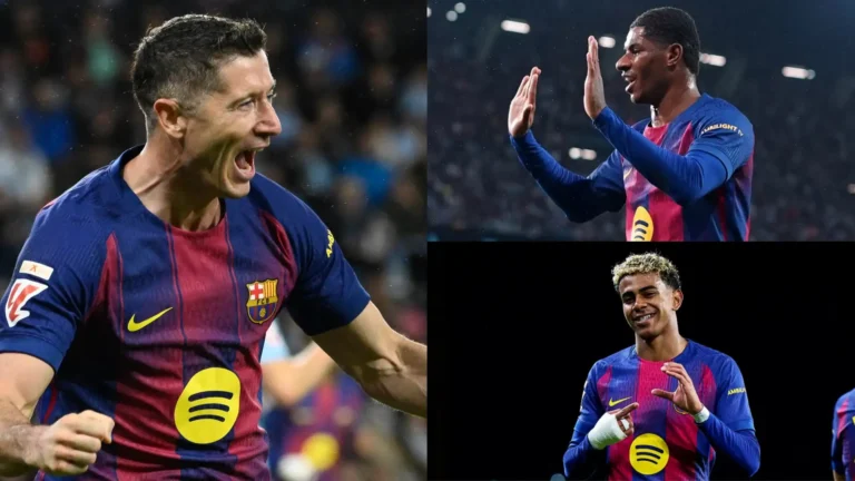 Lewandowski hat-trick fires Barcelona to 4-2 win at Celta Vigo
