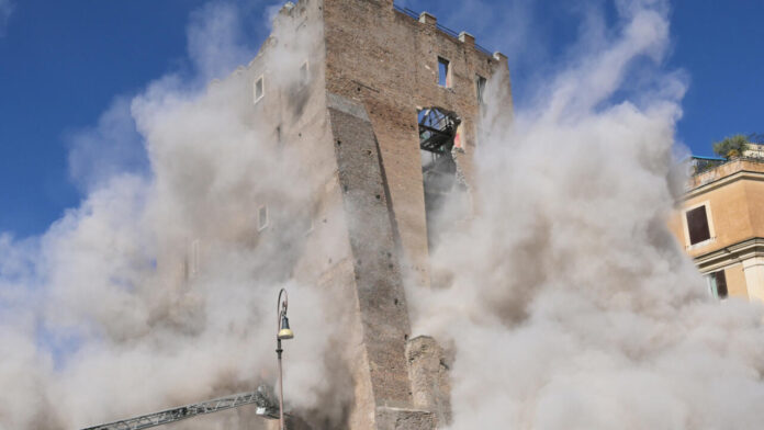 rome tower collapse