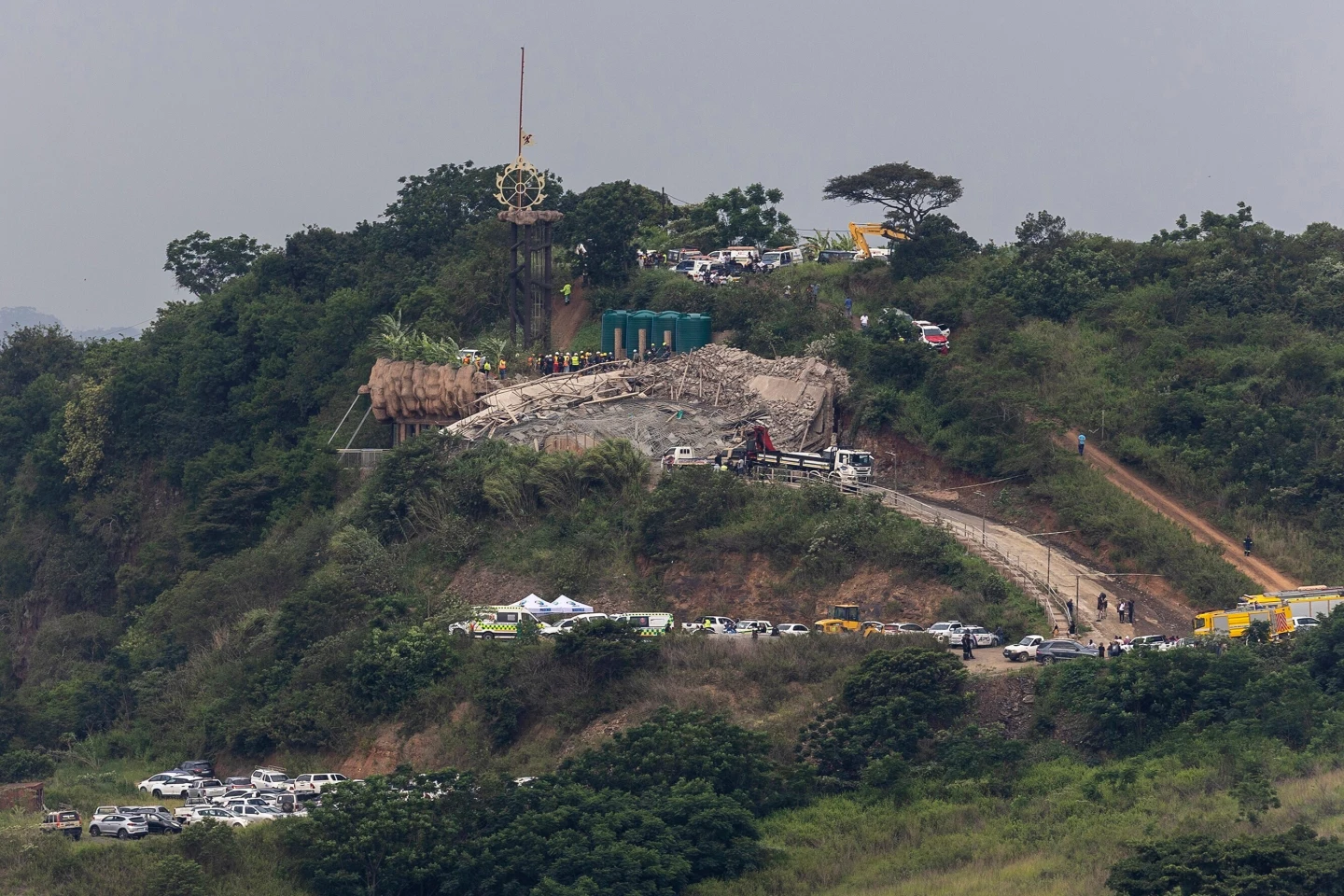2 Dead, 6 Trapped After Illegal Construction Collapses on South African Temple