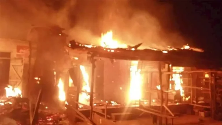 Early Morning Inferno Destroys 48 Shops at Lagos Market Complex, Nigeria