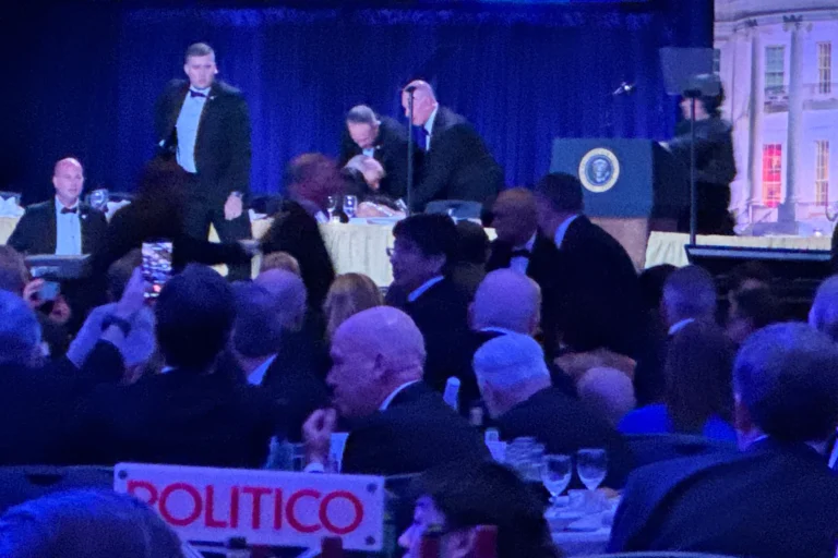 Gunman Opens Fire Near White House Correspondents’ Dinner, Trump Escorted to Safety as Chaos Erupts