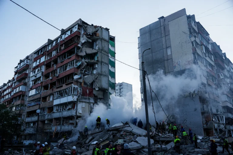 Russia Flattens Kyiv Apartment Block, Kills 9 in Largest Aerial Attack Since War Began