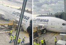 Several Injured After Lufthansa 787 Dreamliner Nose Gear Collapses in Frankfurt