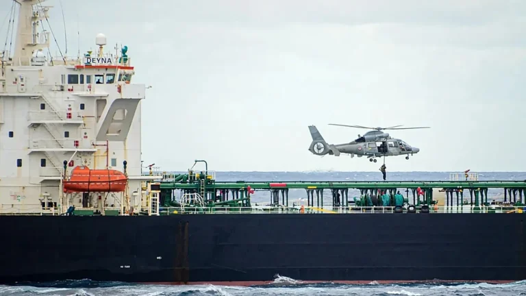 The French Navy intercepted a Russian oil tanker in the Atlantic Ocean, marking their fourth shadow fleet seizure